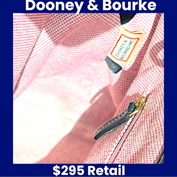 Y2K Dooney & Bourke Logo Lock Signature Canvas Jacquard w/Leather Trim - Picture 7 of 13